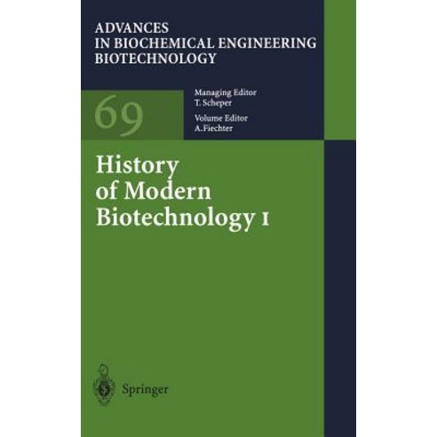 History of Modern Biotechnology I Hardcover, Springer