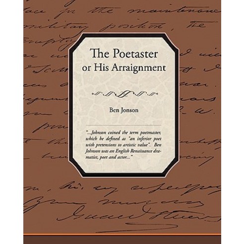 The Poetaster or His Arraignment Paperback, Book Jungle