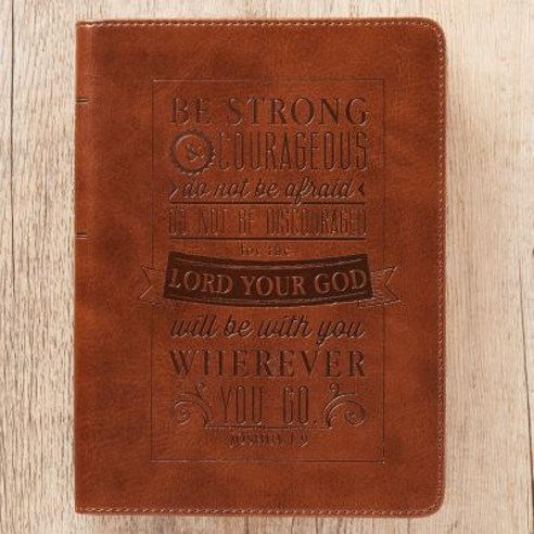 (영문도서) Journal Lux-Leather Be Strong & Courageous Josh 1:9 Other, Christian Art Gifts Inc