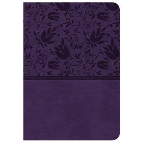 CSB Large Print Compact Reference Bible Purple Leathertouch Imitation Leather, Holman Bibles