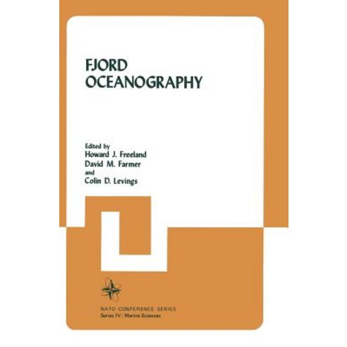Fjord Oceanography Hardcover, Springer