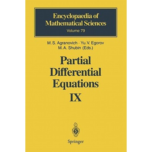 Partial Differential Equations IX: Elliptic Boundary Value Problems Paperback, Springer