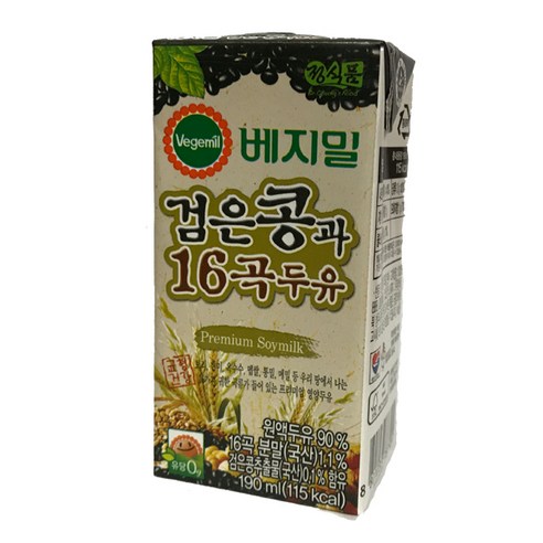 베지밀 검은콩 16곡두유 파우치, 190ml, 60개