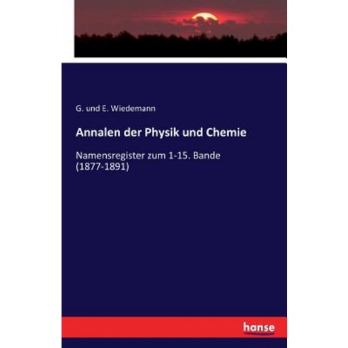 Annalen Der Physik Und Chemie Paperback, Hansebooks