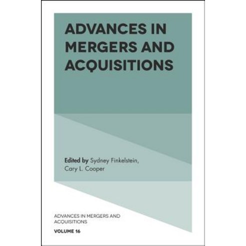 Advances in Mergers and Acquisitions Hardcover