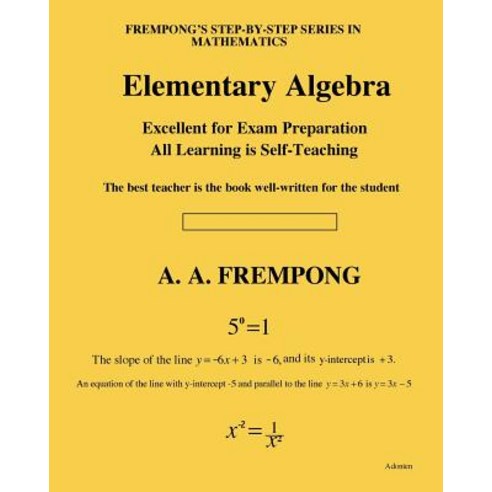 Elementary Algebra Paperback, Yellowtextbooks.com