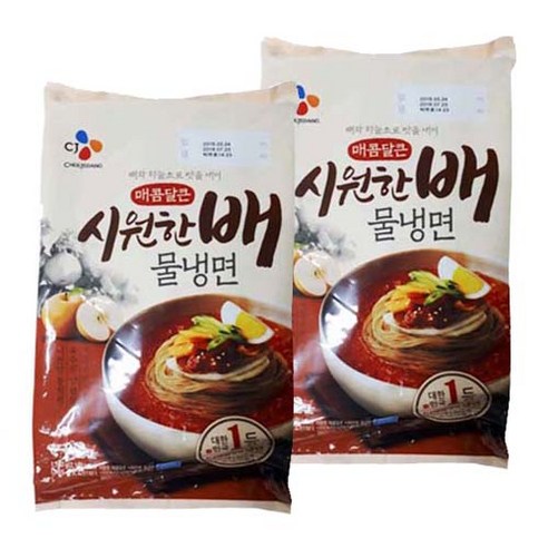 CJ 매콤달큰 시원한배물냉면970g[2인] 3봉, 970g, 3개
