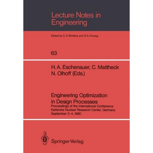 Engineering Optimization in Design Processes: Proceedings of the International Conference Karlsruhe N..., Springer