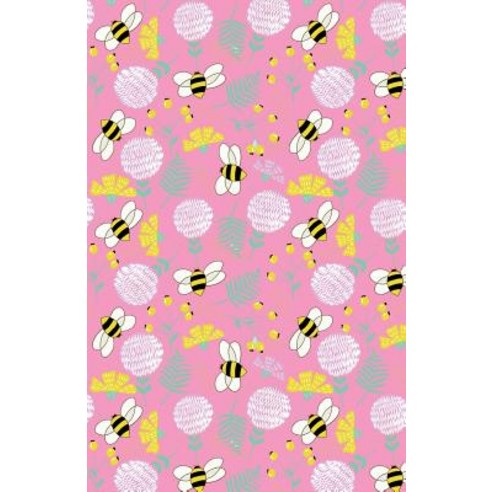 Journal Notebook Bees and Clover Pattern - Pink: Blank Journal to Write ...