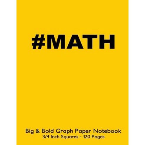 #Math Big & Bold Low Vision Graph Paper Notebook 3/4 Inch Squares - 120 ...
