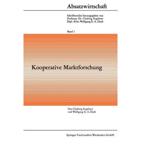Kooperative Marktforschung, Vs Verlag Fur Sozialwissenschaften