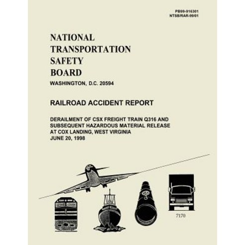 Railroad Accident Report: Derailment OS Csx Freight Train Q316 and Subsequent Hazardous Material Relea..., Createspace Independent Publishing Platform