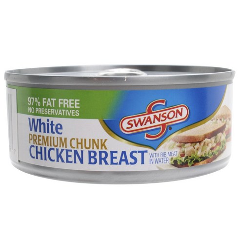 Swanson 화이트 프리미엄 청크 닭가슴살, 127g, 1개
