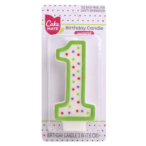 케이크메이트 숫자 생일초, #1, 1개
