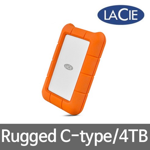 라씨 Rugged USB C + USB 3.0 외장하드, 4TB