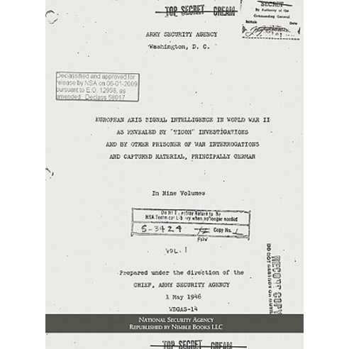 European Axis Signal Intelligence in World War II Hardcover, Nimble Books