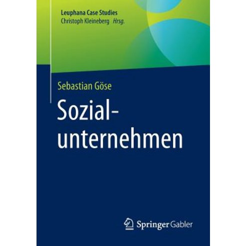 Sozialunternehmen Paperback, Springer Gabler