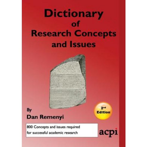 A Dictionary of Research Concepts and Issues - 2nd Ed Paperback, Acpil