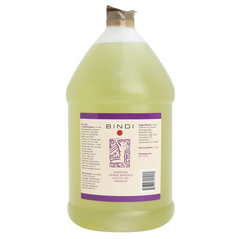 빈디 에센셜 허벌 마사지 앤 & 바디 오일 프리미엄, 3.8L, 1개