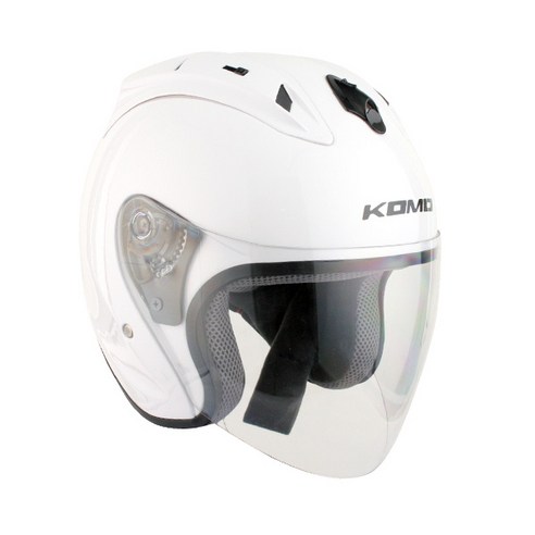 코모 668 오토바이 헬멧 가벼운 오픈페이스 헬멧 WHITE, 2XL