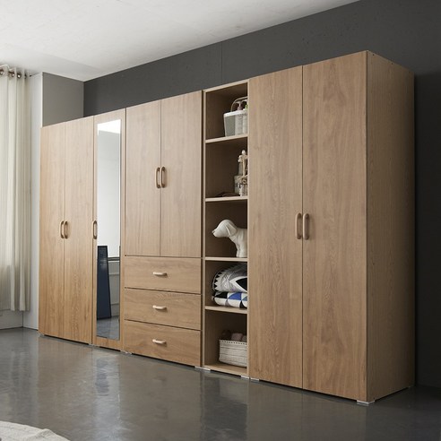 케이컴퍼니 LPM 이음3200모듈시스템장롱세트DMCSD 장롱풀세트, 아카시아