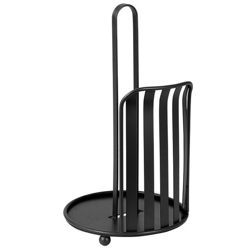 Spectrum Diversified Designs 스트라이프 키친 타월 홀더, Black, 1개