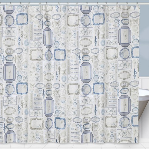 크리에이티브배쓰 씨사이드 샤워커튼, 1개