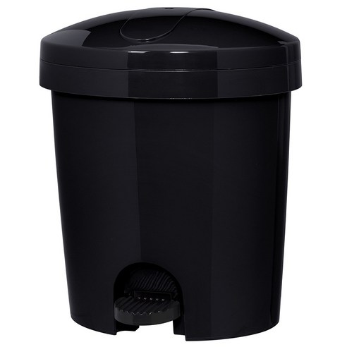크리에이티브배쓰 휴지통 스텝 페일, Black, 1개