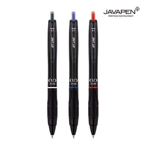 자바펜 0.7mm 제트라인 펜, 검정, 12개입 자바펜 0.7mm 제트라인 펜, 검정, 12개입