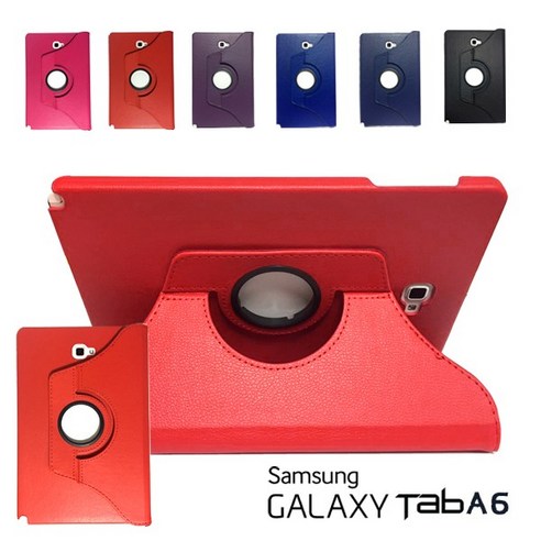삼성 갤럭시 탭A6 10.1 SM-T580 SM-T585 고급 가죽 회전형 케이스, 검정