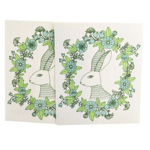 나우디자인 스웨디쉬 디쉬 키친크로스, Spring Hop, 2개
