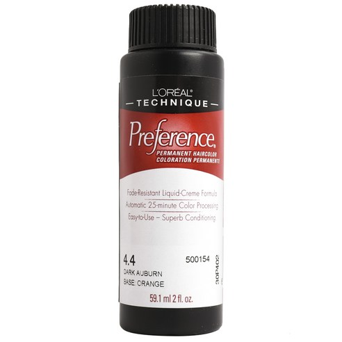 로레알 프리퍼런스 퍼머넌트 헤어컬러 59.1ml, 04.40 Dark Auburn, 1개