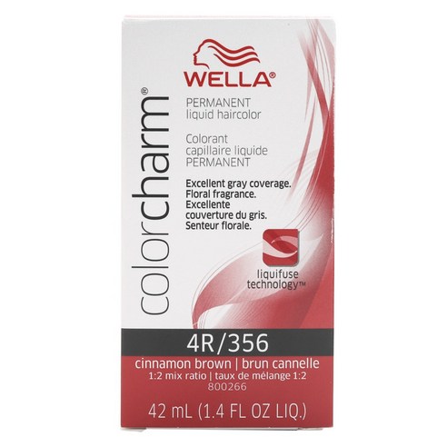 웰라 컬러참 퍼머넌트 리퀴드 헤어컬러 42ml, Cinnamon Brown, 1개