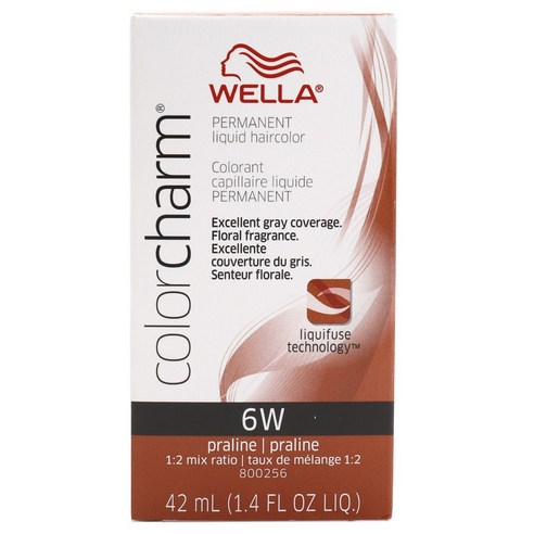 웰라 컬러참 퍼머넌트 리퀴드 헤어컬러 42ml, 6W Praline, 1개