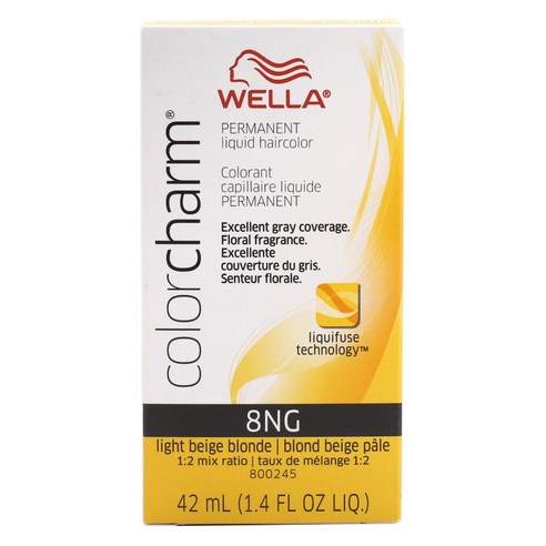 웰라 컬러참 퍼머넌트 리퀴드 헤어컬러 42ml, 8NG Light Beige Blonde'', 1개