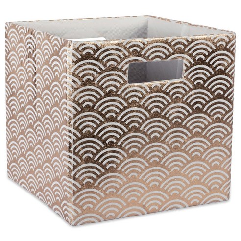 Design Imports 사각 폴리에스테르 큐브 웨이브, Copper, 1개