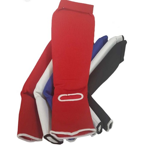 발등정강이보호대 면아대 2개1조 격투기보호대/태권도, 레드