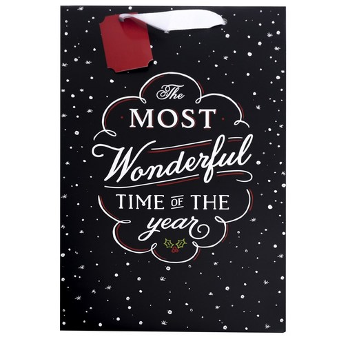 케이크워크 투 보틀 백 와인케이스, Chalkboard Christmas, 1개