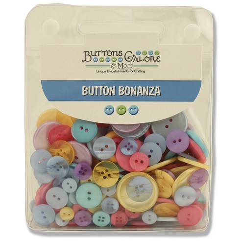 Buttons Galore 보난자 공예 앤 바느질 단추 226g, Sherbet, 1개