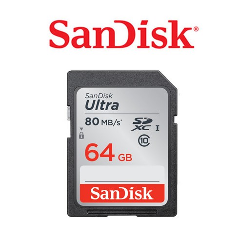 샌디스크 울트라 80MB/s SD카드 SDSDUNC, 64GB