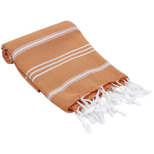 올리브앤린넨 보드룸 터키쉬 핸드 키친 타월 주방수건 102 x 61 x 0.26cm, Orange, 1개