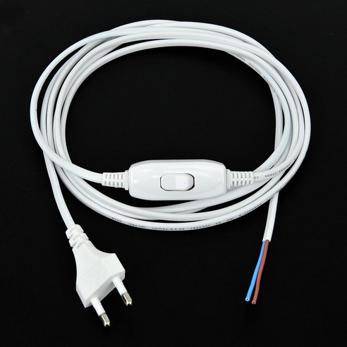 220v 중간 스위치 3m 전원 코드 화이트, 1개, 화이트:220V스위치코드3m