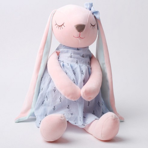 토탈하우스 토끼 애착인형 동물인형 봉제인형 수면인형 토끼인형, 블루, 1개