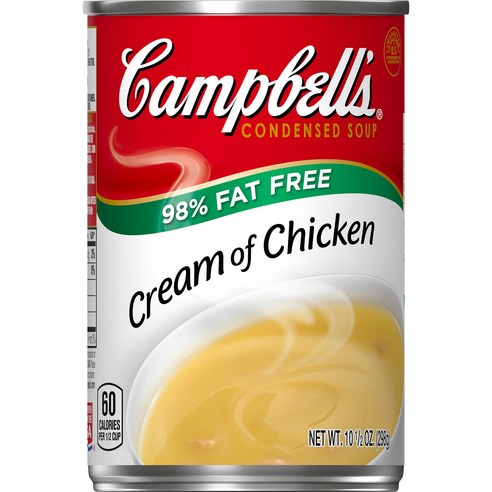 캠벨스 컨덴스드 수프 크림 오브 치킨 98% 팻 프리, 298g, 1개
