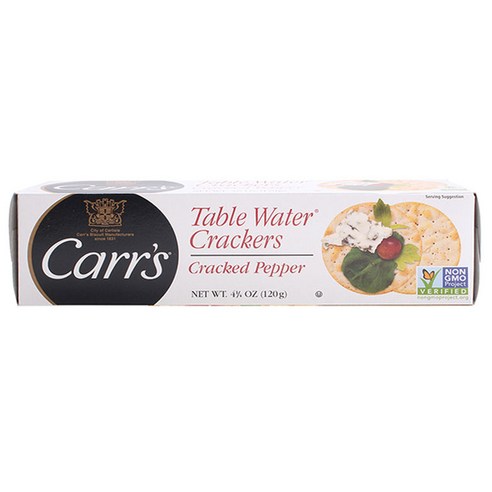 Carr''s 테이블 워터 크래커 크랙트 페퍼, 120g, 1개