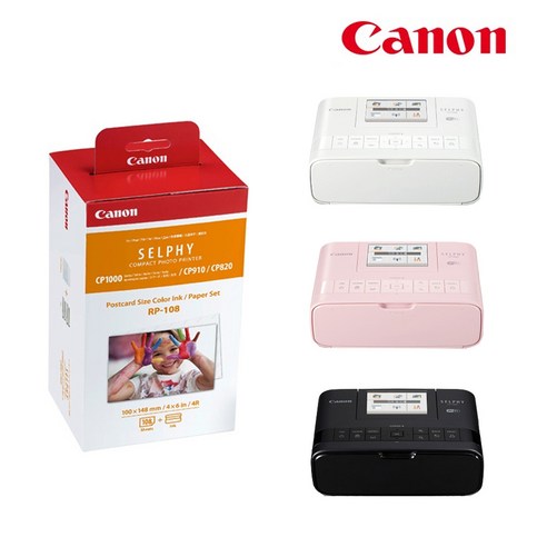 캐논 정품 셀피 CP1300+RP108(인화지 108매+잉크카트리지), 핑크