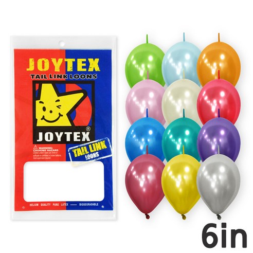 피플스파티 조이텍스_6인치(15cm)펄 링크룬 풍선 50개입, 혼합, 1개