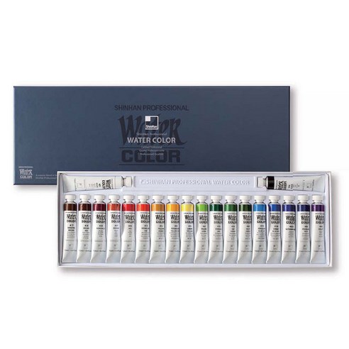 신한화구 전문가 수채화물감 세트, 12ml, 20색