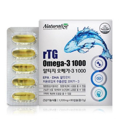 네추럴라이즈 알티지 오메가3 1000, 120정, 1개 알티지오메가31008