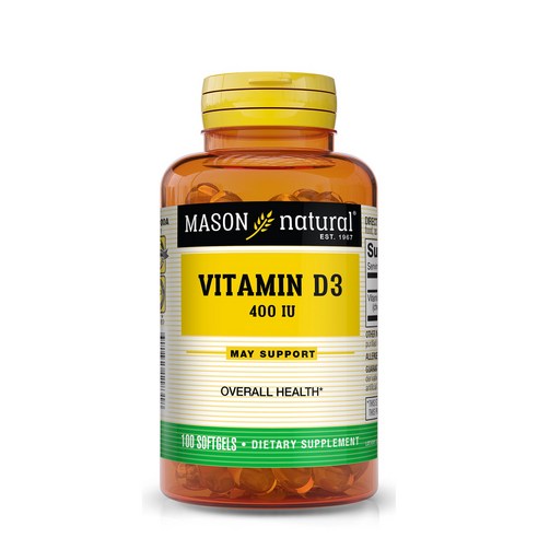 매이슨네츄럴스 비타민 D3 400IU 소프트젤 무설탕, 1개, 100정